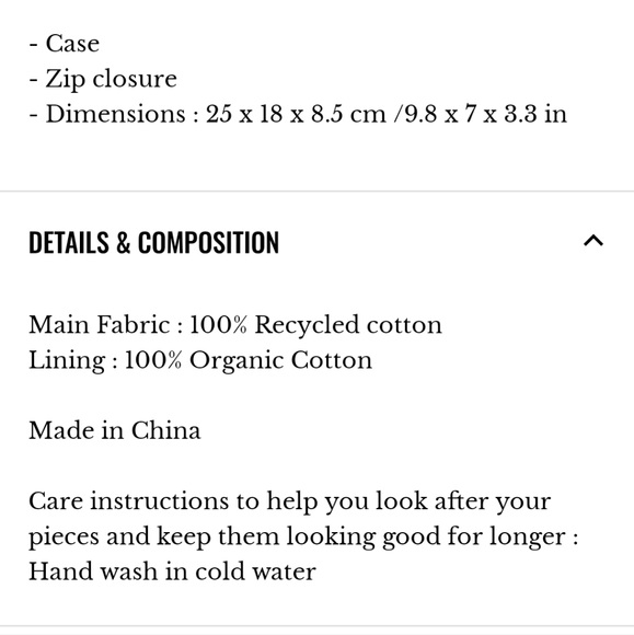 Sezane Floral 100% Cotton Mini Travel Bag - Picture 7 of 11